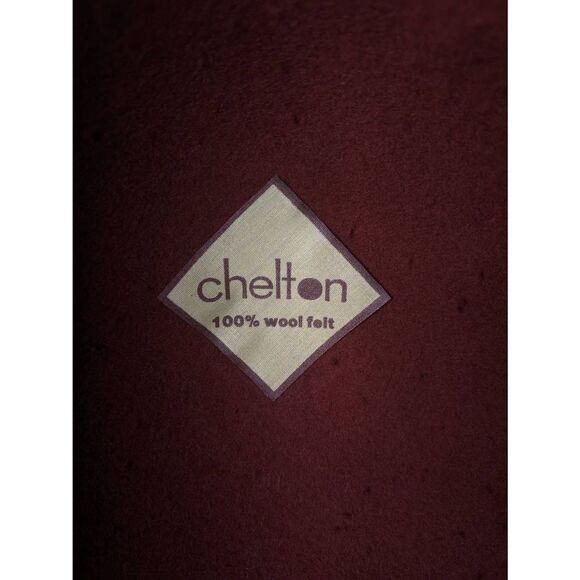 Chelton Cloche Hat Adult Medium Red Burgundy Feather Detail Vintage Flapper - Picture 11 of 12